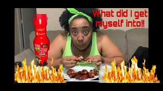 2x Spicy Chicken Wing Challenge| Steph and Tasha