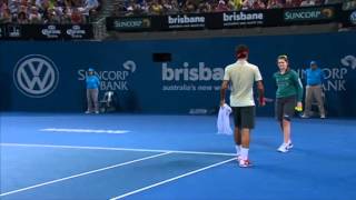 Roger Federer v Jarkko Nieminen - Full Match Men's Singles Round 2: Brisbane International 2014