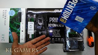intel Pentium GOLD G5400 ASUS PRIME H310M-K R2.0 Seagate 1TB HDD 4GB RAM DVD-RW Office PC 2019