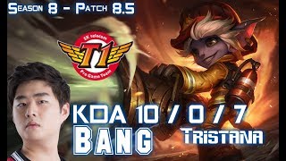 SKT T1 Bang TRISTANA vs EZREAL ADC - Patch 8.5 KR Ranked