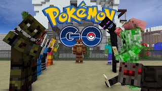 FNAF vs Mobs: Pokemon GO Challenge - Monster School (Five Nights At Freddy's)