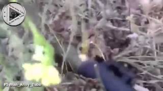 Гибель боевика перед камерой