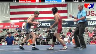 Andrew Ibarra vs. Tyler Schilling at 2013 West Jr. Reg. - GR (High School)