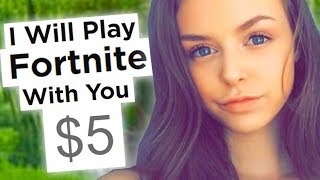 I PAID A RANDOM GIRL TO PLAY FORTNITE WITH ME...