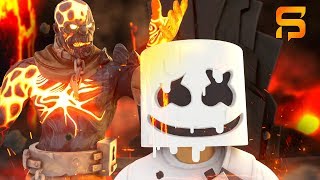 The PRISONER MELTS MARSHMELLO'S FACE....