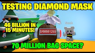Testing Diamond Mask - 46 Billion in 15 Minutes - Bee Swarm Simulator