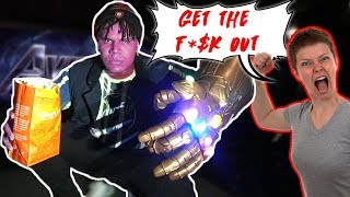 I Dressed Up as THANOS at Avengers Endgame (KICKED OUT...)