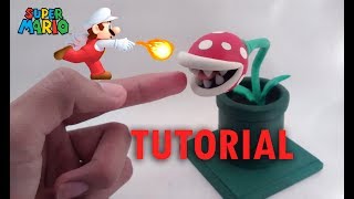 How to make Piranha Plant Polymer Clay Tutorial / Planta carnívora en porcelana fría