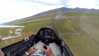 Glider Does 2 Low Passes and Lands