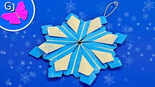 Как сделать ОРИГАМИ СНЕЖИНКУ из бумажных модулей ❄ Поделки на Новый Год