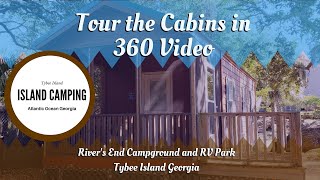 See the Cabins at River's End Campground and RV Park on Tybee Island Georgia in 360 Video
