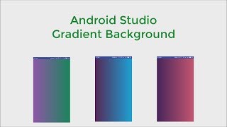 Gradient color Background Android Studio