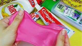 4 Лизуна из шампуня зубной пасты Слайм без клея и с клеем Как сделать?