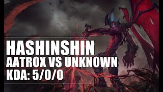 Hashinshin Aatrox vs Unknown NONE - S9 Ranked Gameplay