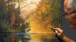 "Meeting at the watering hole" River landscape. Composer: Viktor Yushkevich.