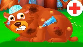 Врач ветеринар игровой мультик Лечим животных видео для детей про животных веселая игра.FGGTV