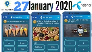 Ice cream was introduced by | My Telenor 27 Jan | Today Questions | Test Your Skills | Play And Win