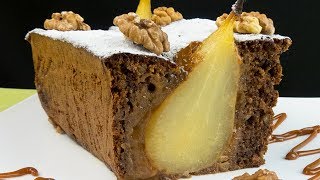 Un desert cu o delicatețe cum nu ați mai întâlnit până acum – chec cu pere! | SavurosTV