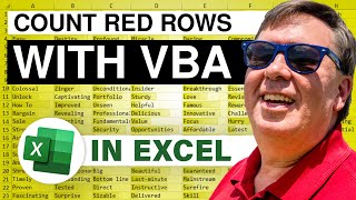 Learn Excel 2010 - "Count Red Rows": Podcast #1687