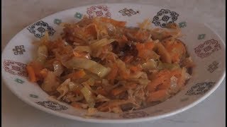 ТУШЕНАЯ  КАПУСТА С МЯСОМ