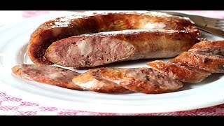 как сделать домашнюю колбасу, и как ее запечь в духовке