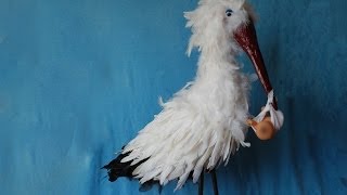 Поделка "Аист". Подарок своими руками. Do it yourself stork