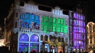 3D projection mapping in the city centre of Amsterdam for H&M