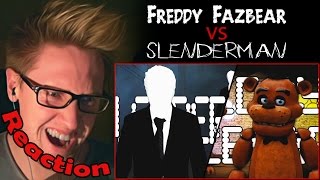 Freddy Fazbear vs. Slenderman (60fps) - Video Game Rap Battle REACTION! | BRING IT ON!!! |