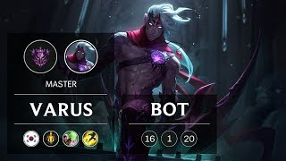 Varus ADC vs Ezreal - KR Master Patch 9.3