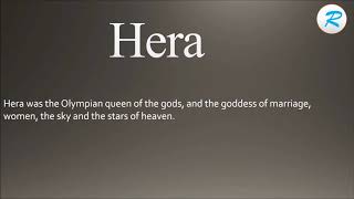 How to pronounce Hera ; Hera Pronunciation ; Hera meaning ; Hera definition