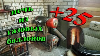 печь из двух газовых баллонов