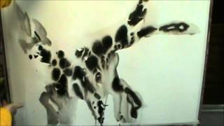 ABSTRACT PAINTING --INK  AND  WATERCOLOR PART 1  BY MILLIE GIFT SMITH