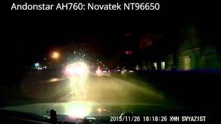 Ночь. Andonstar AH760: Novatek NT96650  vs GS6000: Ambarella A5S30.