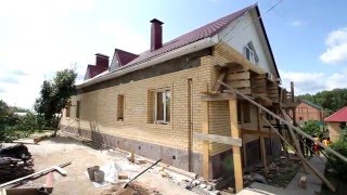Утепление коттеджа. Засыпка пенопластовой крошки. Как утеплить стены в доме. Уфа!