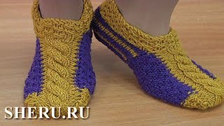 Следки на двух спицах без швов. Урок 224