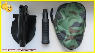 Лопата саперная | Cкладная лопата саперная с киркой для копа из Алиэкспресс.