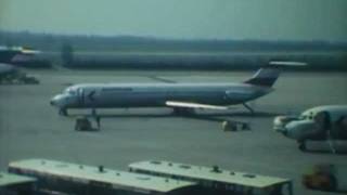 Abfertigung einer DC-9 am Flughafen Wien 1977