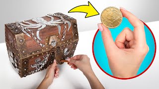 How To Make Treasure Chest From Cardboard! ?