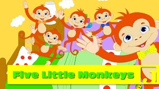 Five Little Monkeys Jumping On The Bed | Kids Songs | The Best Nursery Rhymes | Jaccoled E