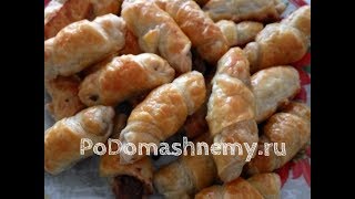 Бомбезные круассаны из готового слоеного теста с Нутеллой