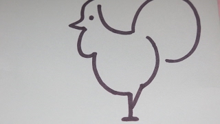 How to Draw a Rooster: Simple Drawing Tutorial for Kids
