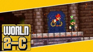 New Super Mario Bros. 2 - World 2-Castle (Co-op) 100%