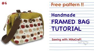 Cara menjahit Tas Frame / Doctor bag (Pola PDF Gratis) - Tutorial by Mikocraft