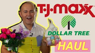 EASTER DECOR SHOP WITH ME 2020 ( TJ maxx and dollar tree ) + HAUL