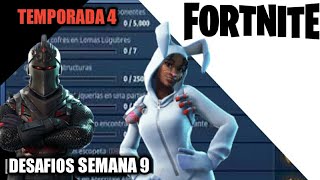 DESAFIOS FILTRADOS SEMANA 9 EN FORTNITE | TEMPORADA 4 | LANZAMIENTO DEL MISIL