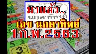 มาแล้ว...เลขนกตาทิพย์ งวด 1 ก.พ. 2563