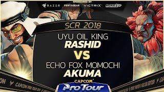 UYU Oil King (Rashid) vs Echo Fox Momochi (Akuma) - SCR 2018 Day 2 Top 32 - SFV - CPT 2018