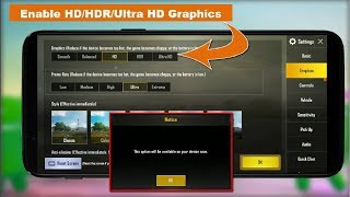 How to Enable HD/HDR/Ultra HD Graphics in Pubg Mobile in Your Android