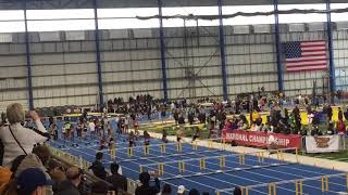 OLLU's Miki Romain running the 60mH (March 2, 2019)