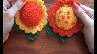 DIY Игольница. Цветок. Вязание крючком